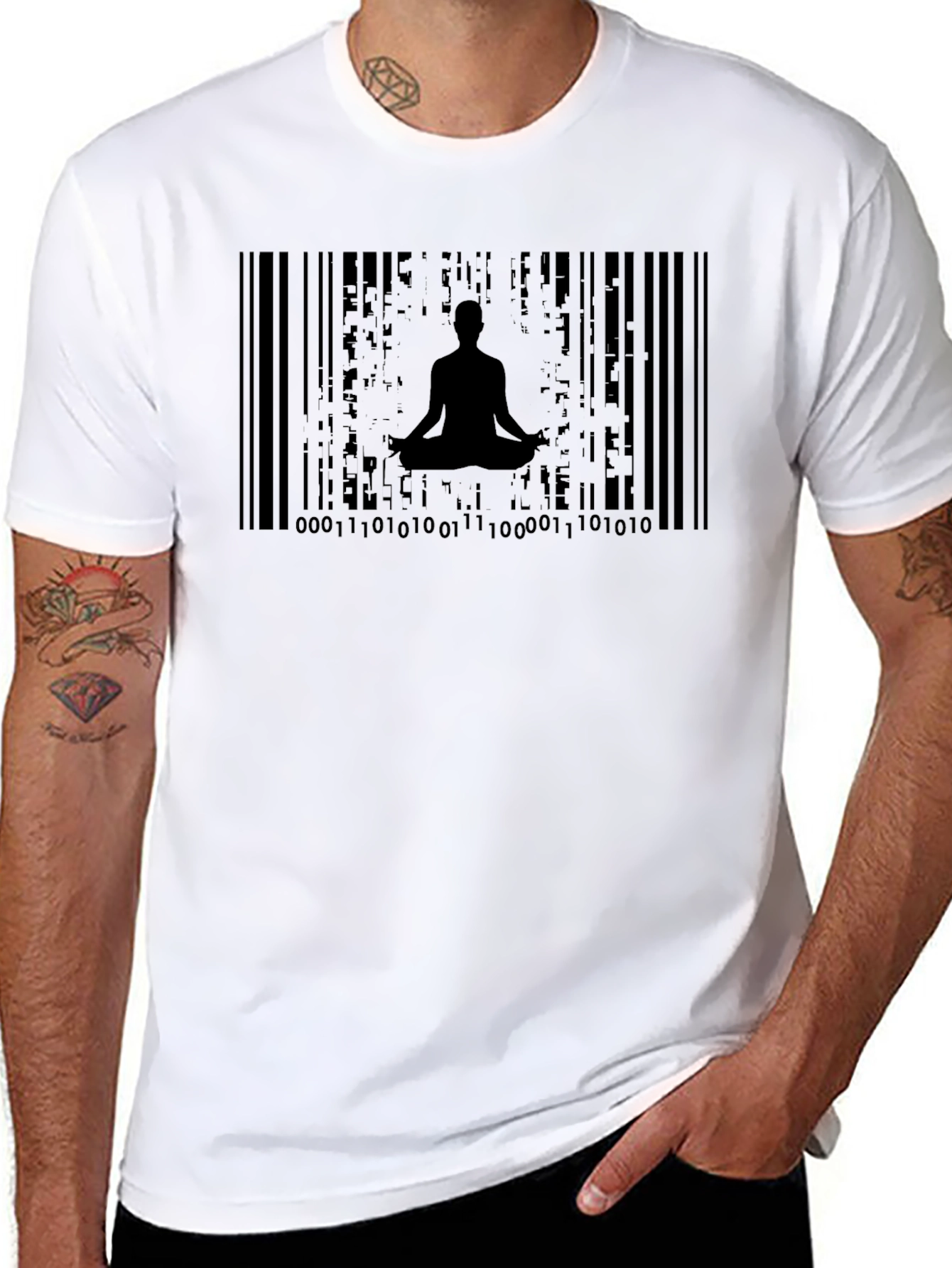 Zen Barcode T-Shirt - Meditate in Style!