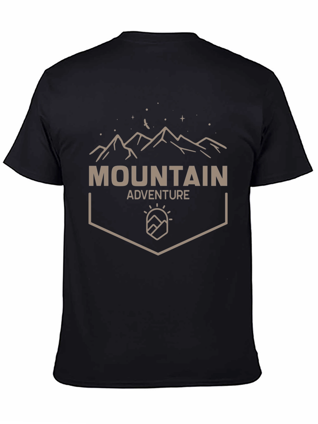 Mountain Adventure Graphic Tee - Black Casual Shirt