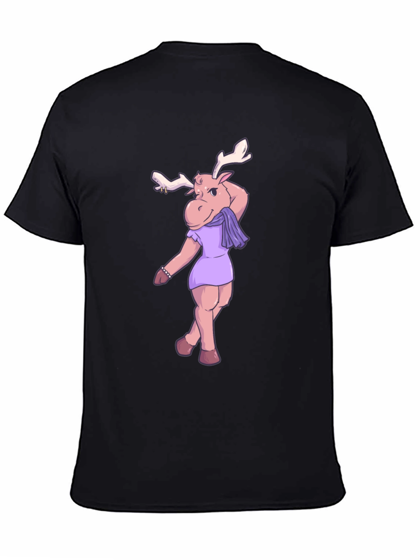 Moose in Dress Graphic T-Shirt