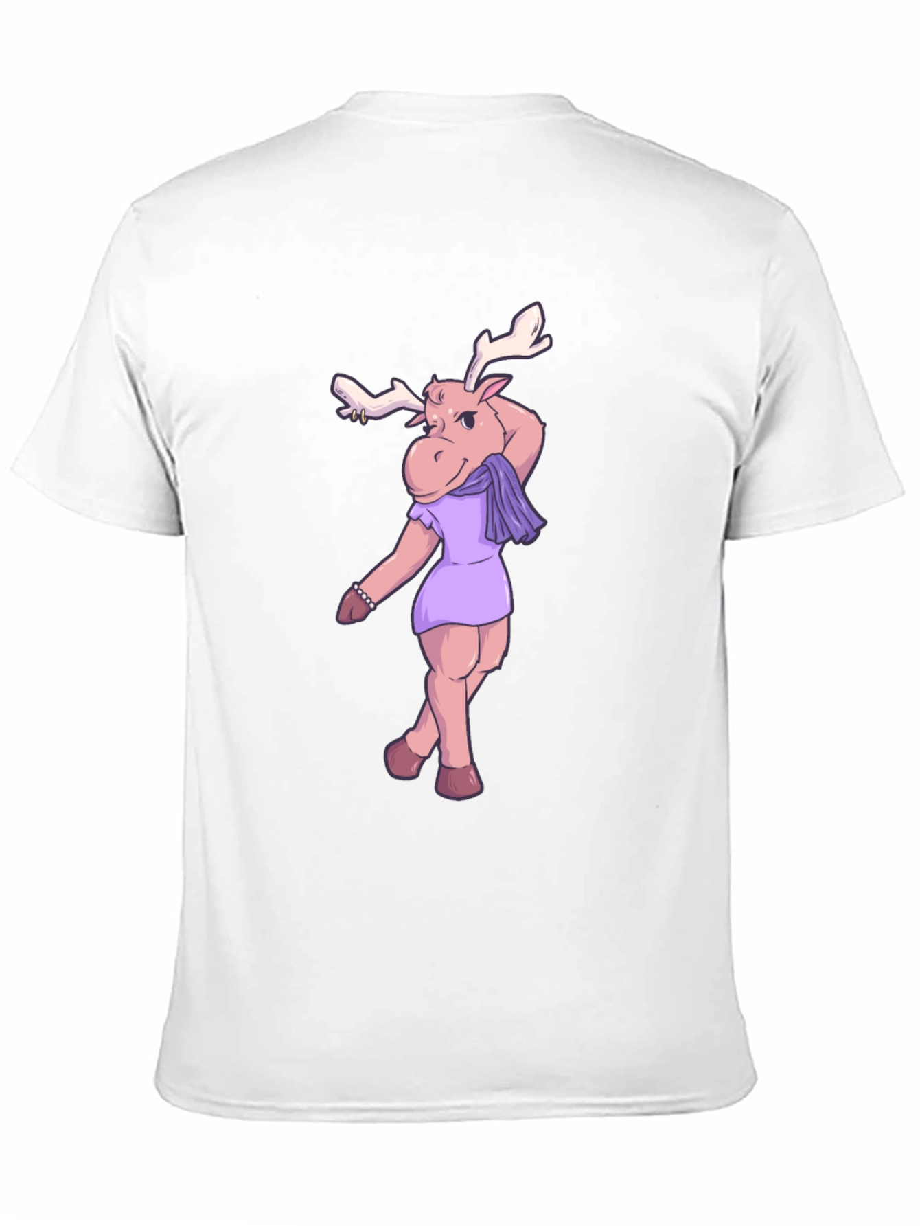 Moose in Dress Graphic T-Shirt