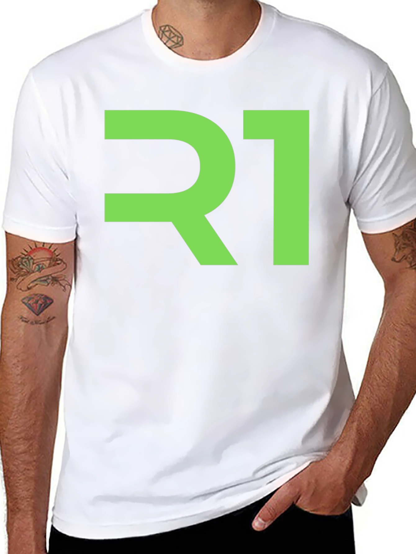 Modern R1 Graphic Tee - Black Cotton Blend