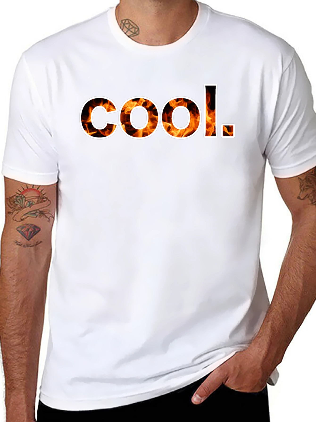 Cool Flame Graphic Mens T-Shirt