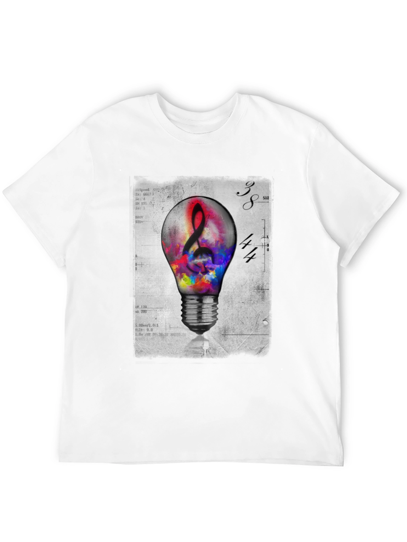 Musical Idea Light Bulb Graphic T-Shirt