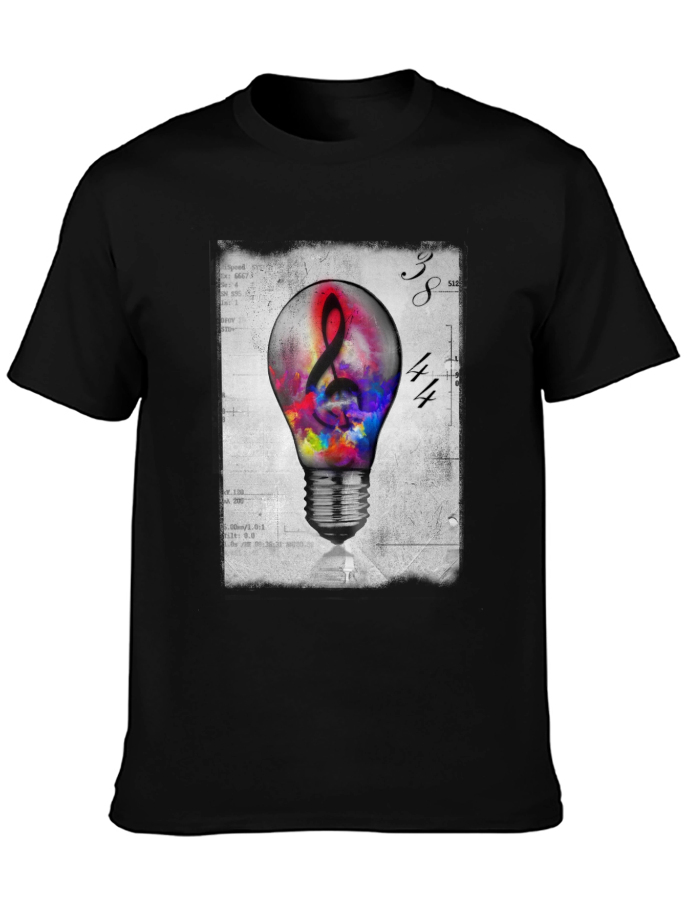 Musical Idea Light Bulb Graphic T-Shirt