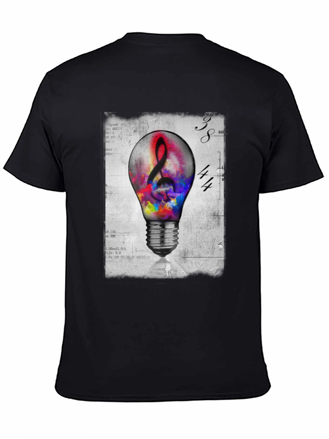 Musical Idea Light Bulb Graphic T-Shirt