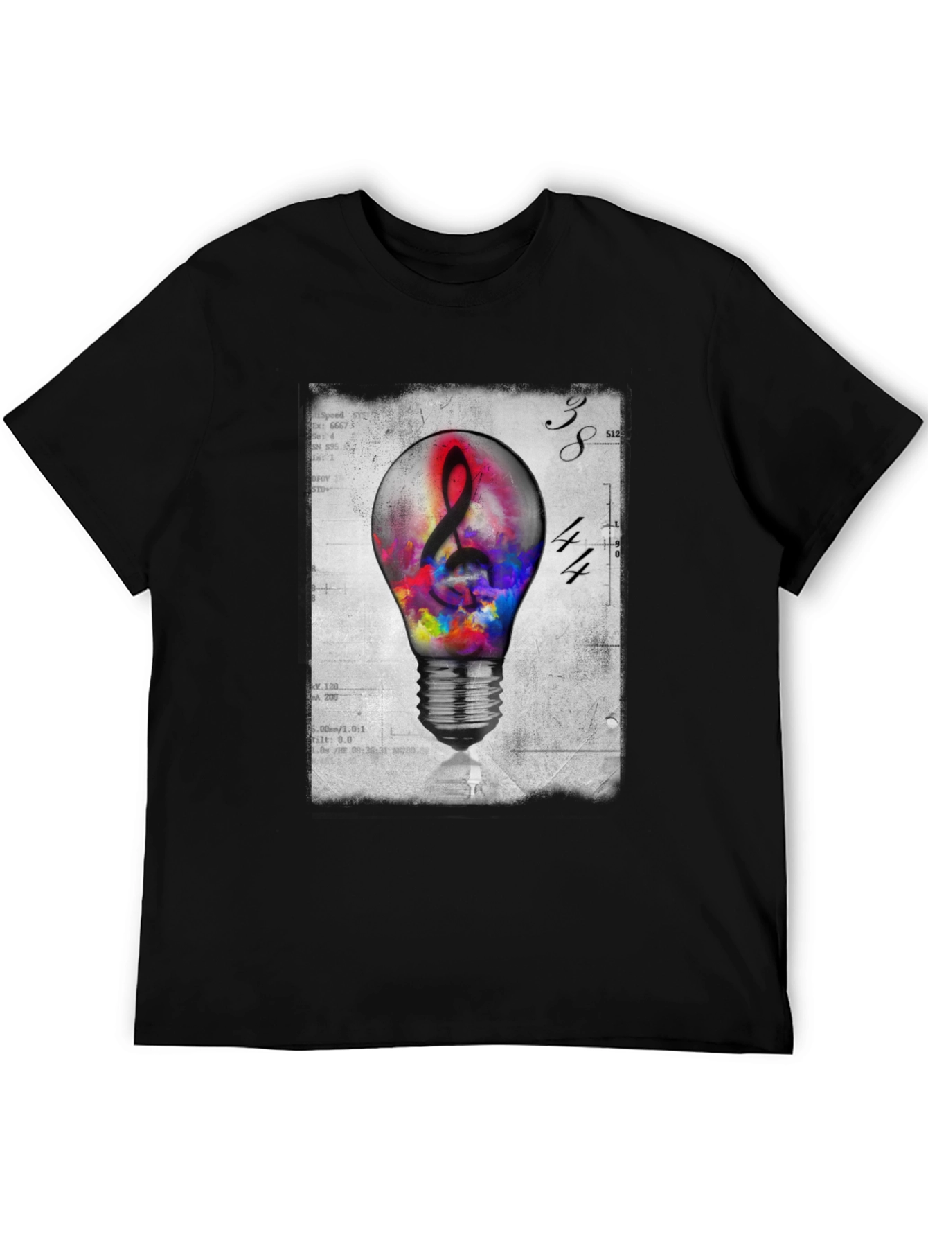 Musical Idea Light Bulb Graphic T-Shirt