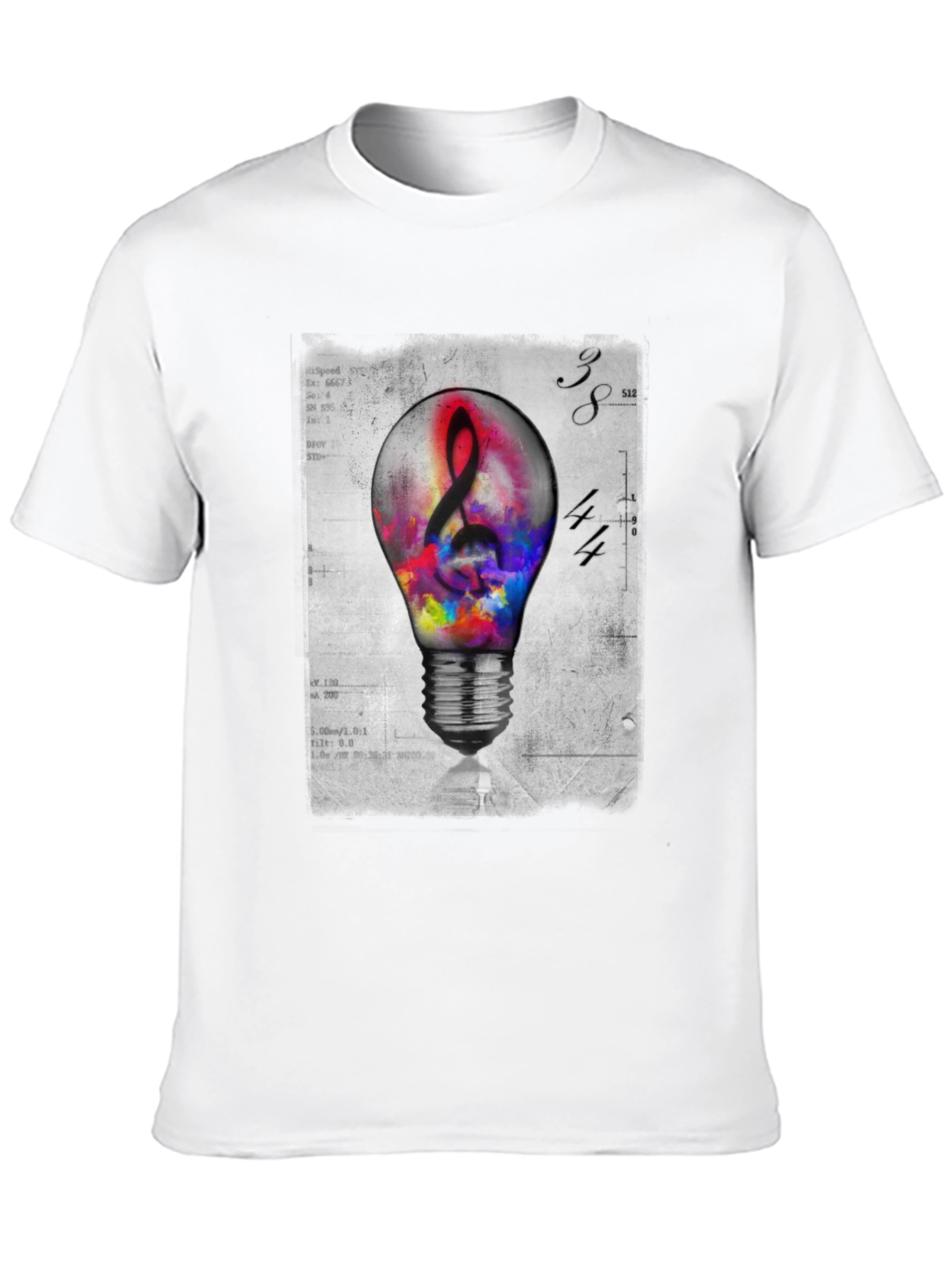 Musical Idea Light Bulb Graphic T-Shirt