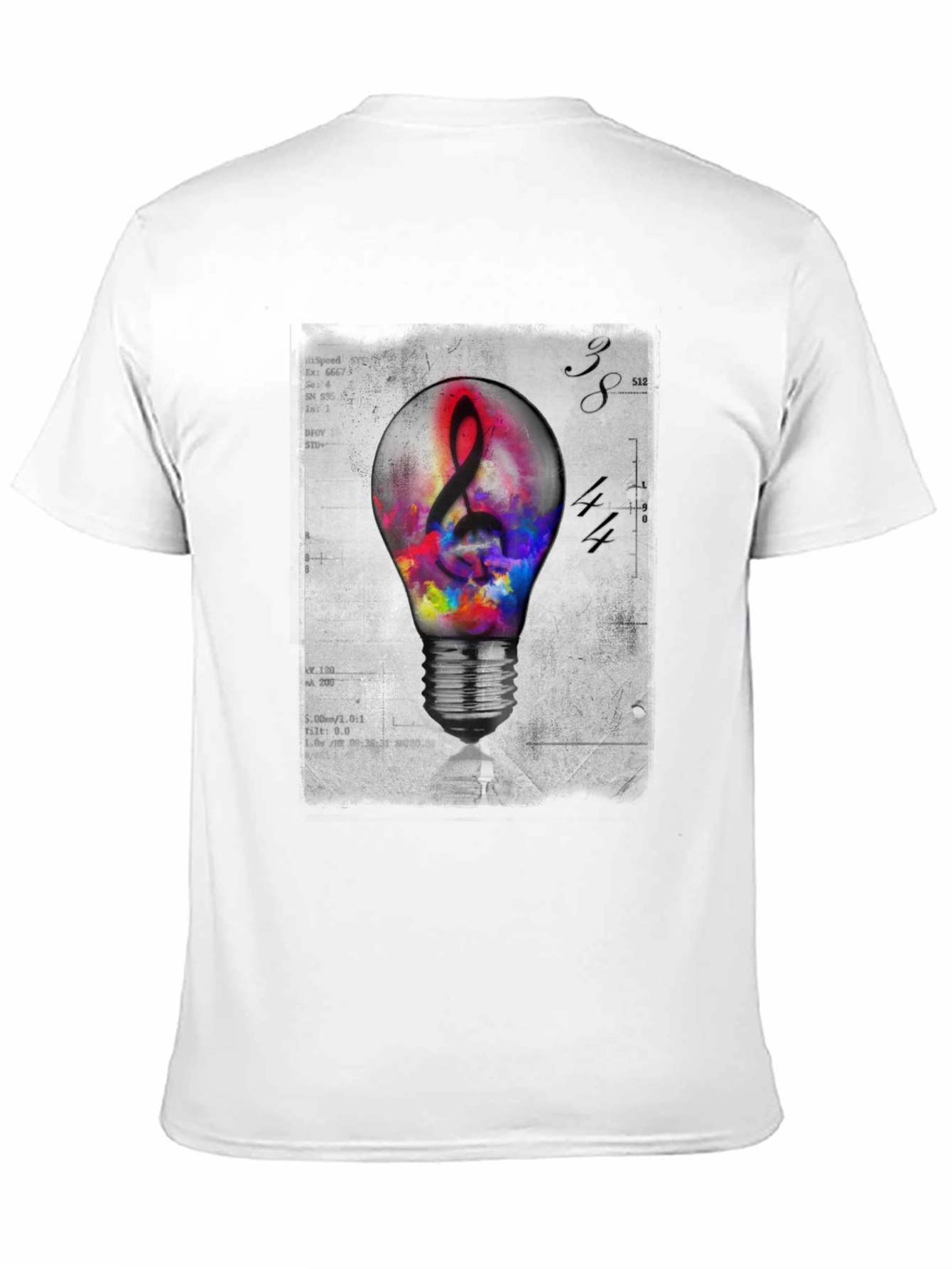 Musical Idea Light Bulb Graphic T-Shirt
