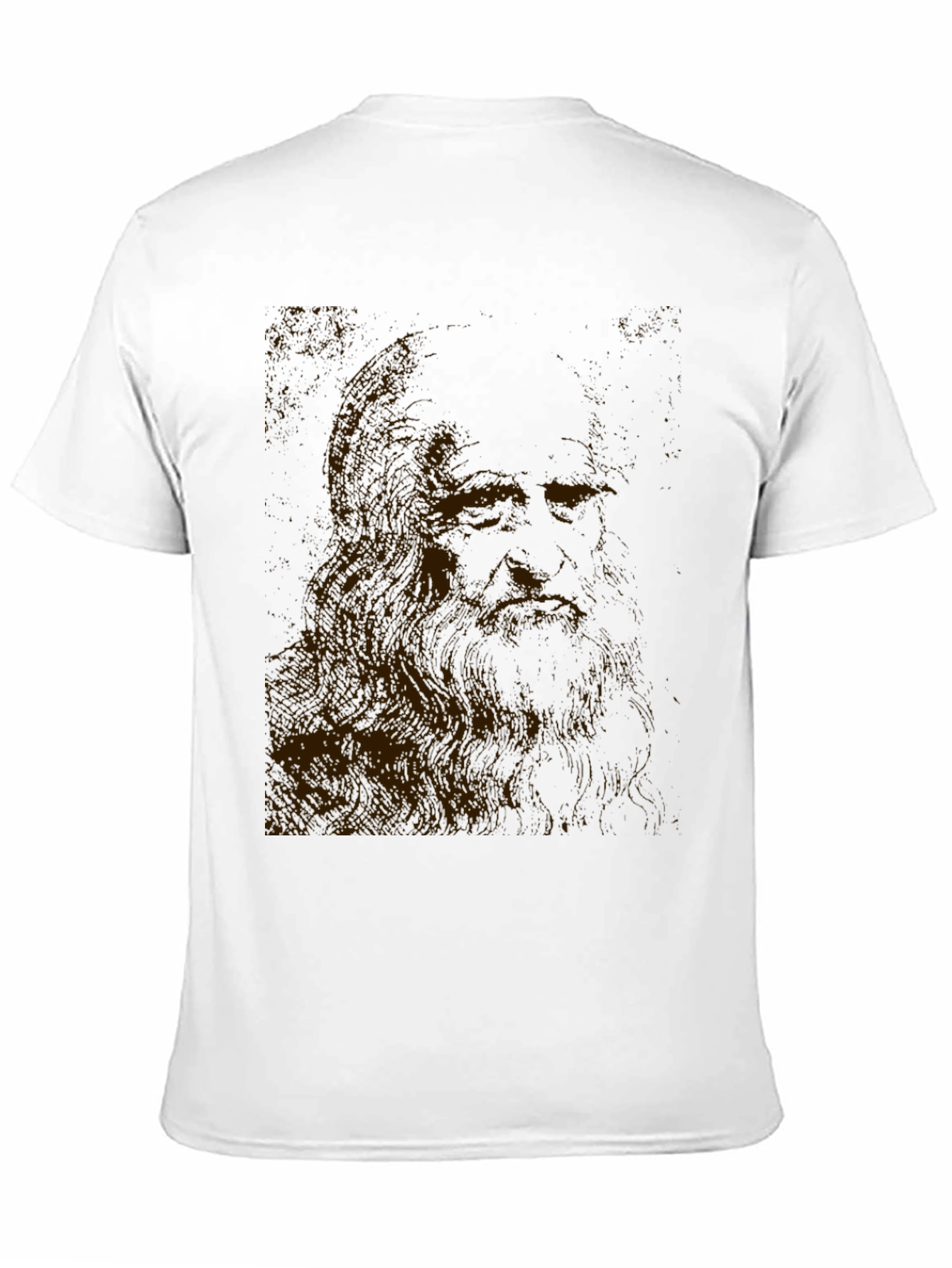 Leonardo Da Vinci Sketch Black T-Shirt