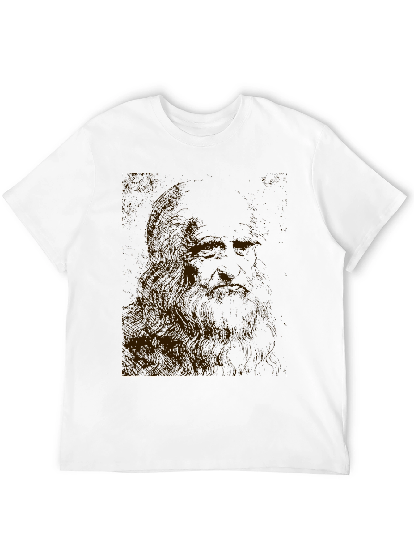 Leonardo Da Vinci Sketch Black T-Shirt