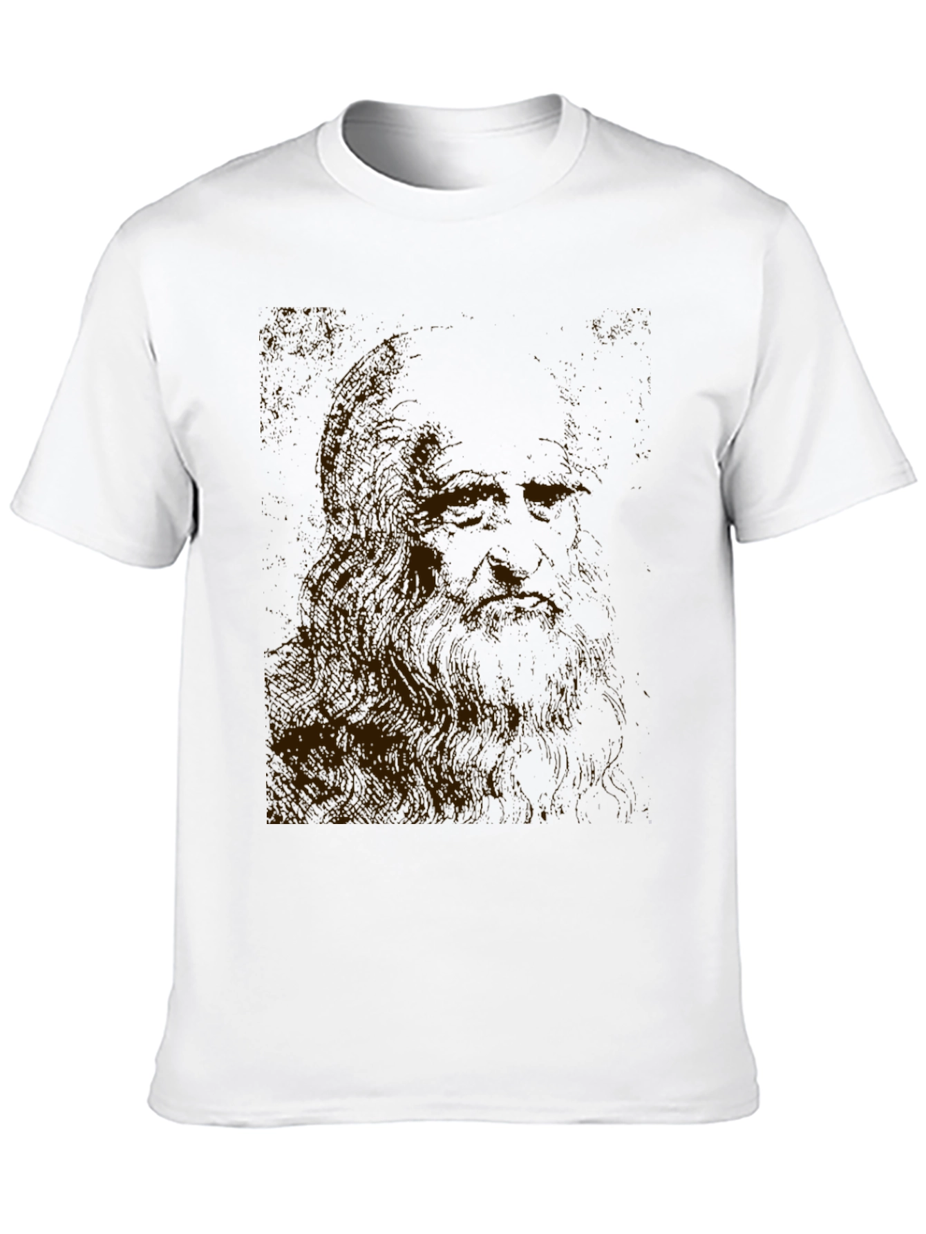 Leonardo Da Vinci Sketch Black T-Shirt