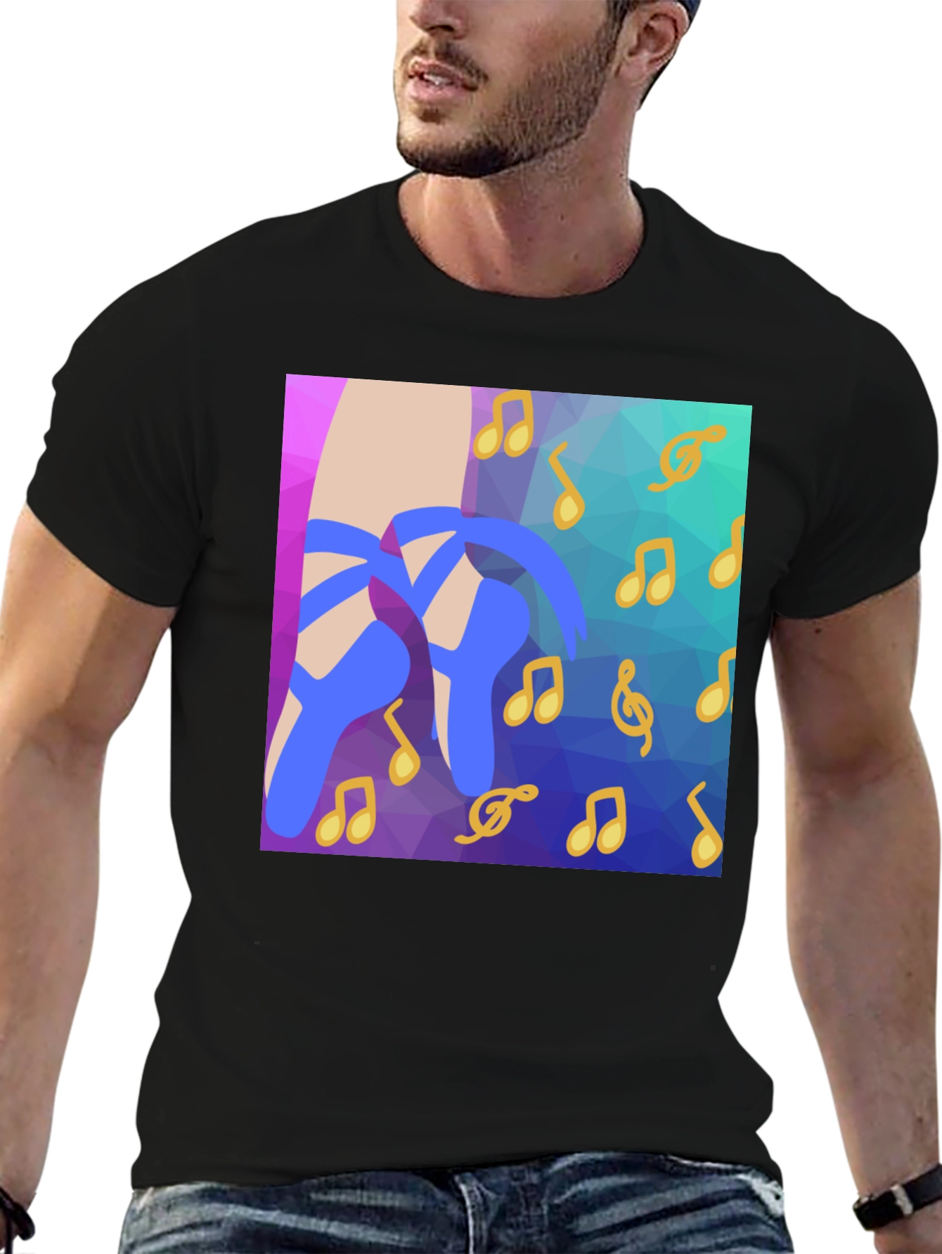 Musical Ballet Shoes Graphic Tee - Stylish & Unique