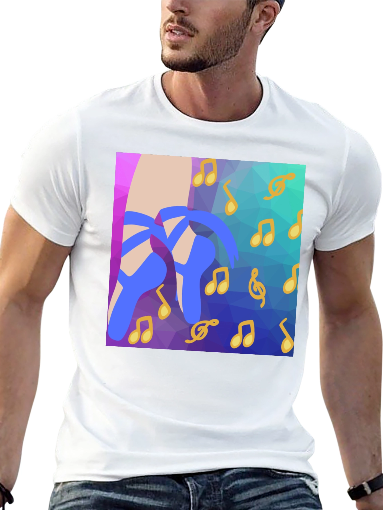 Musical Ballet Shoes Graphic Tee - Stylish & Unique