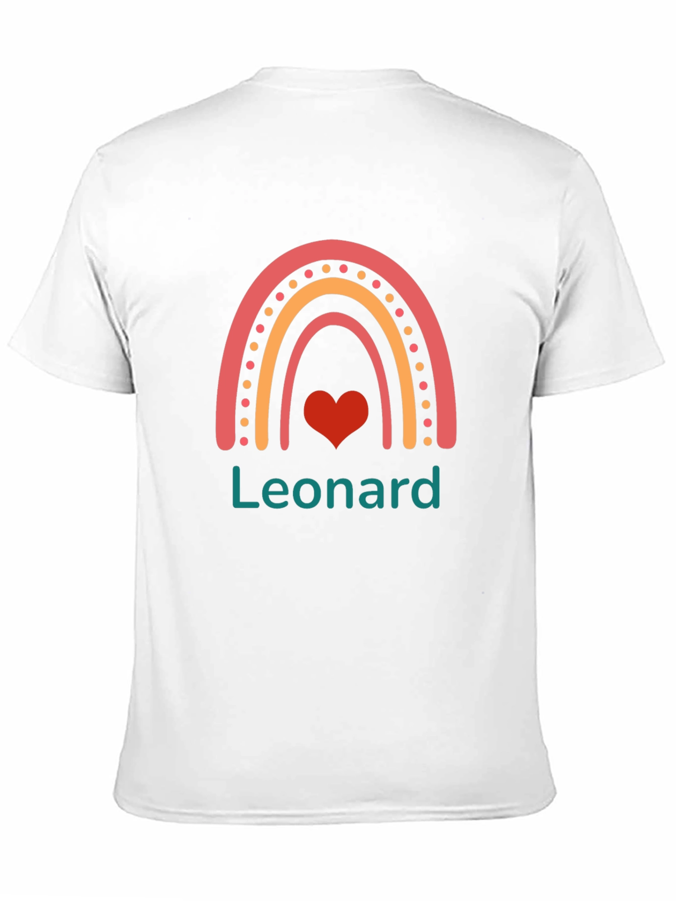 Leonard Rainbow Heart Graphic Tee - Cute & Stylish