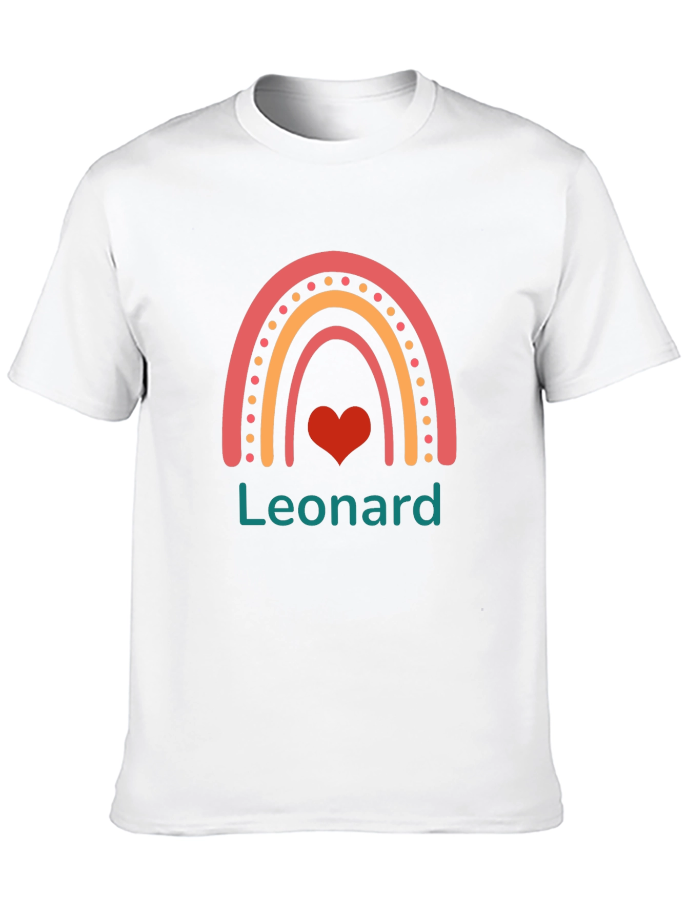 Leonard Rainbow Heart Graphic Tee - Cute & Stylish