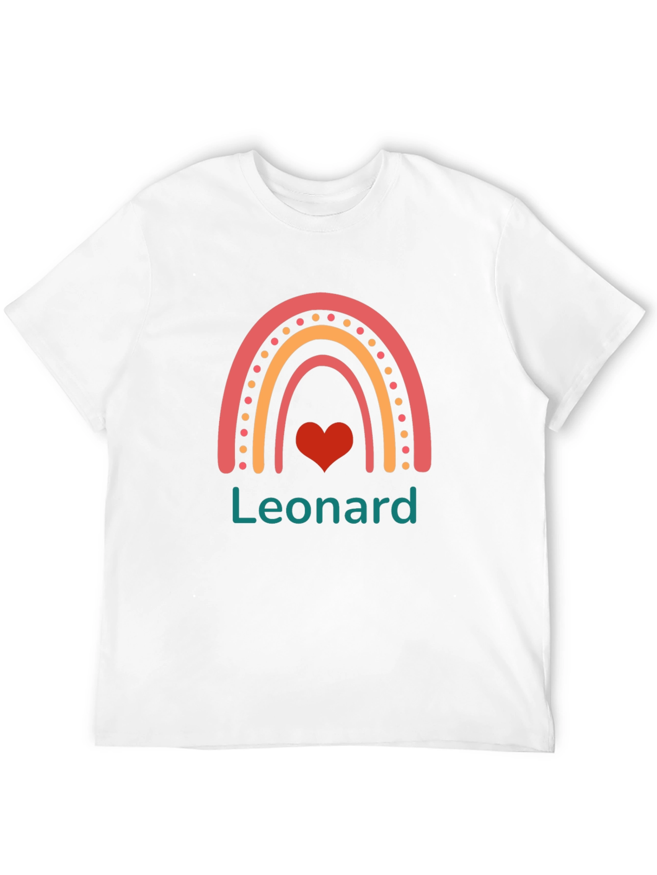 Leonard Rainbow Heart Graphic Tee - Cute & Stylish