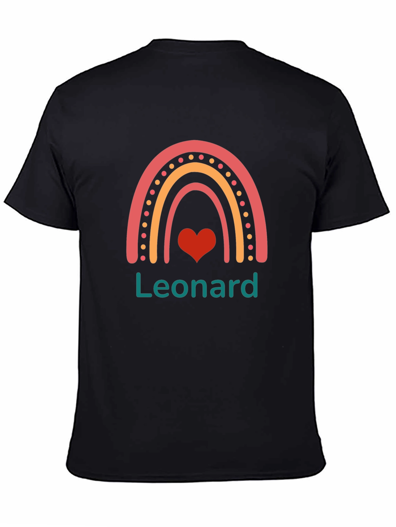 Leonard Rainbow Heart Graphic Tee - Cute & Stylish