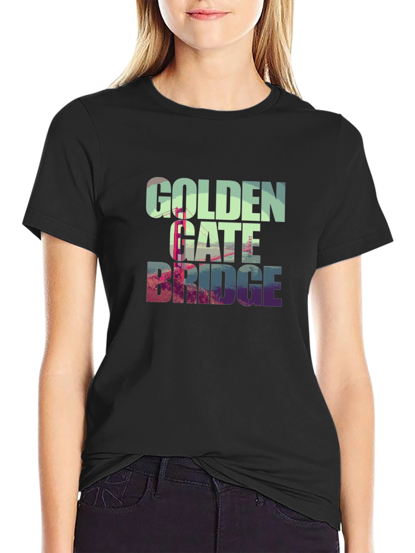 Golden Gate Bridge Graphic Tee - Black T-Shirt