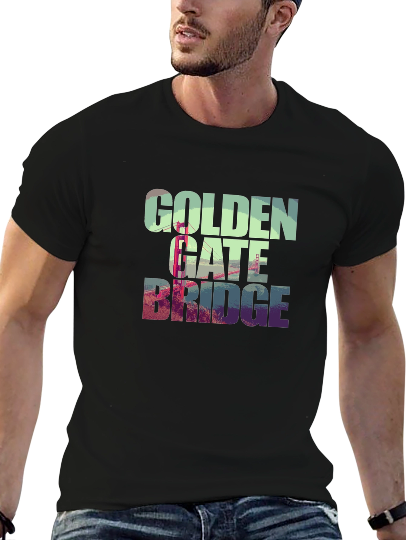 Golden Gate Bridge Graphic Tee - Black T-Shirt
