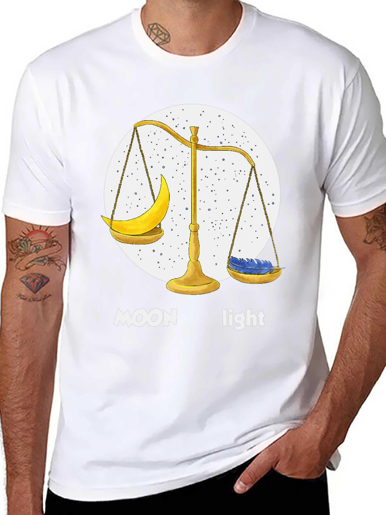 Moonlight Balance T-Shirt - Unique Graphic Tee