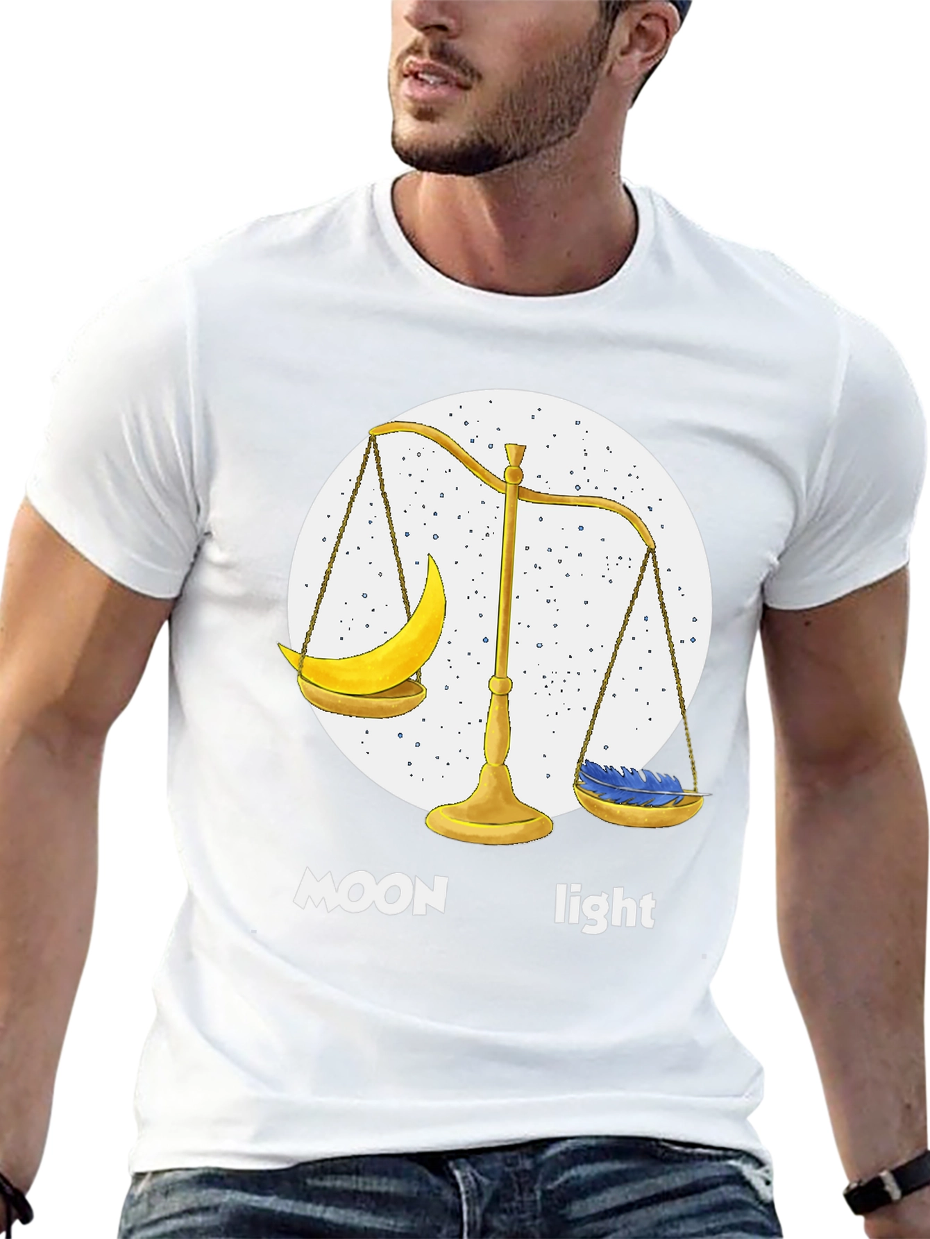 Moonlight Balance T-Shirt - Unique Graphic Tee