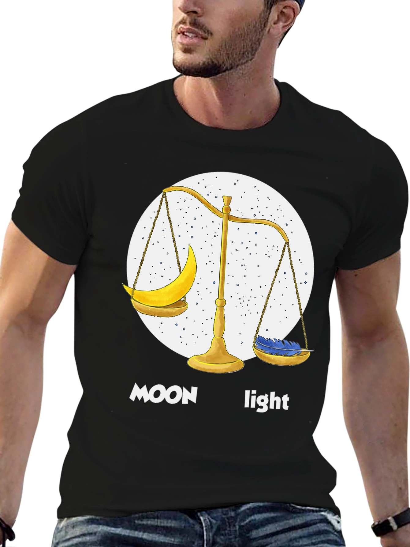 Moonlight Balance T-Shirt - Unique Graphic Tee
