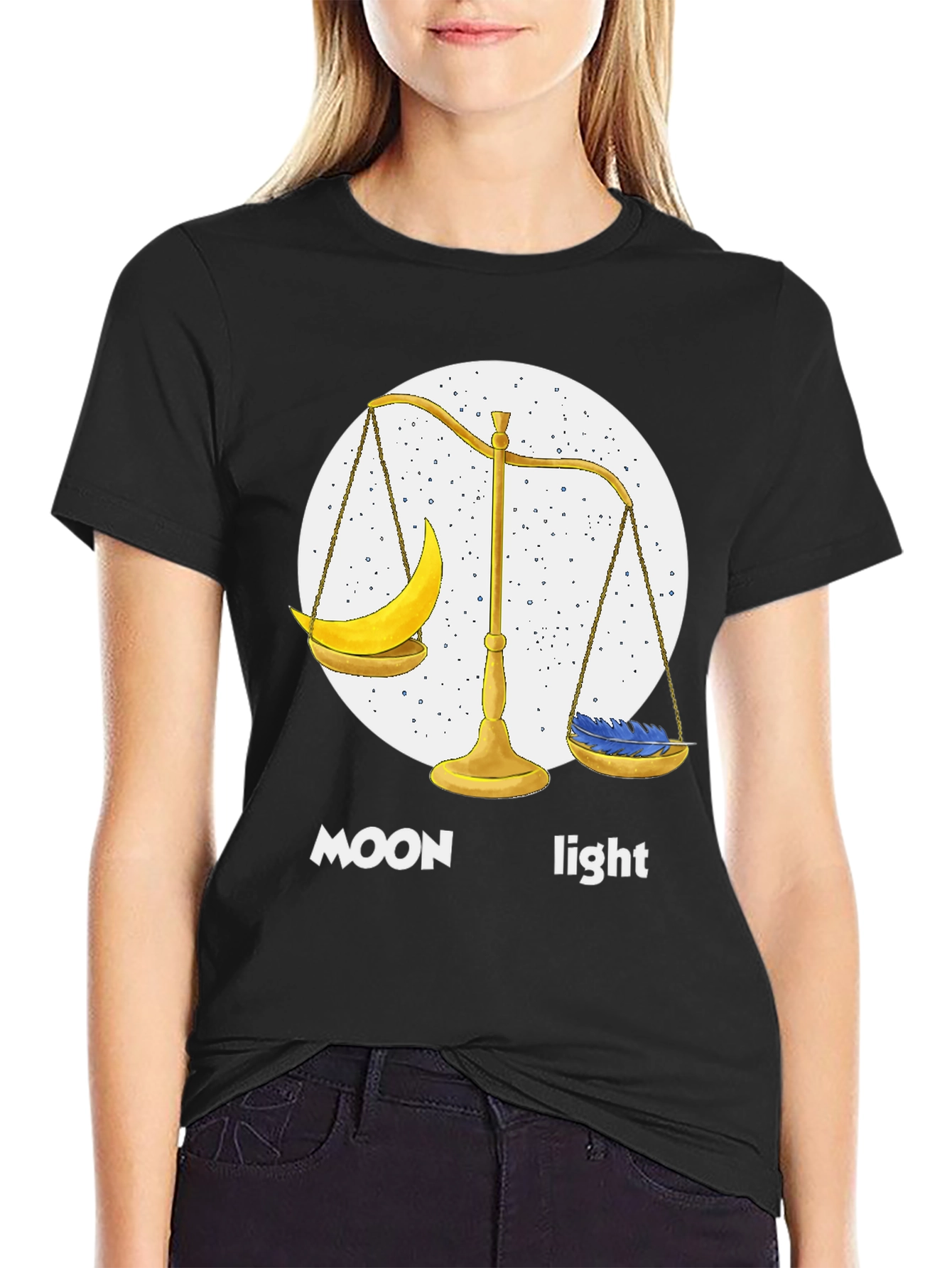 Moonlight Balance T-Shirt - Unique Graphic Tee