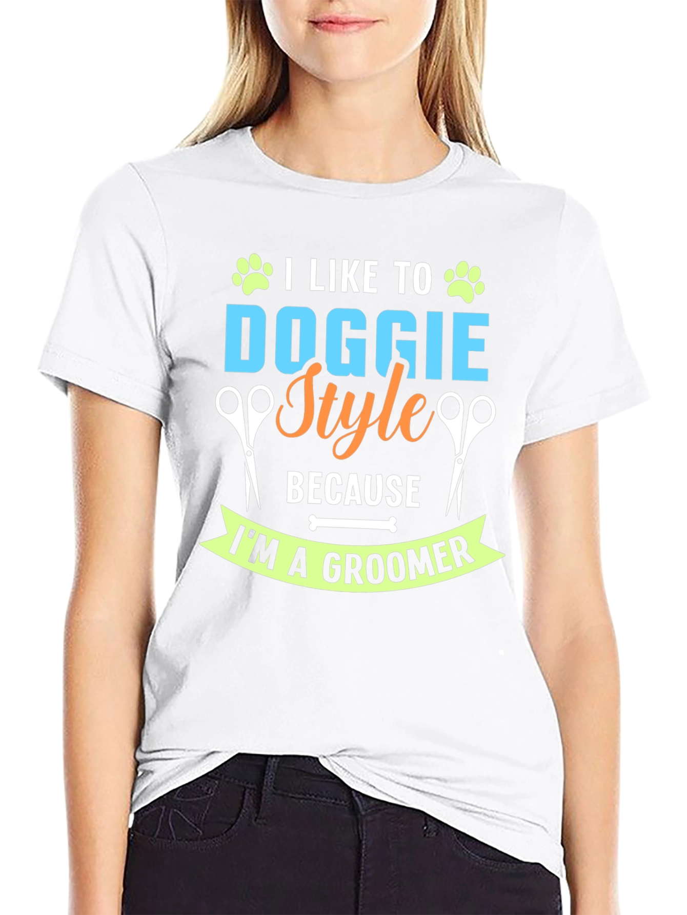 Funny Dog Groomer T-Shirt - Doggie Style