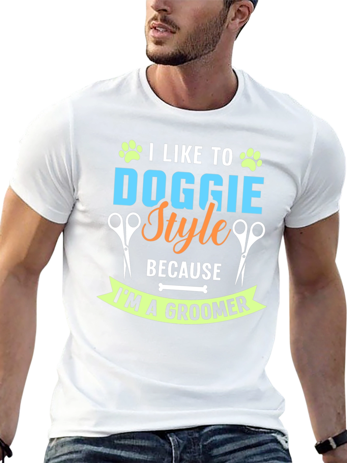 Funny Dog Groomer T-Shirt - Doggie Style