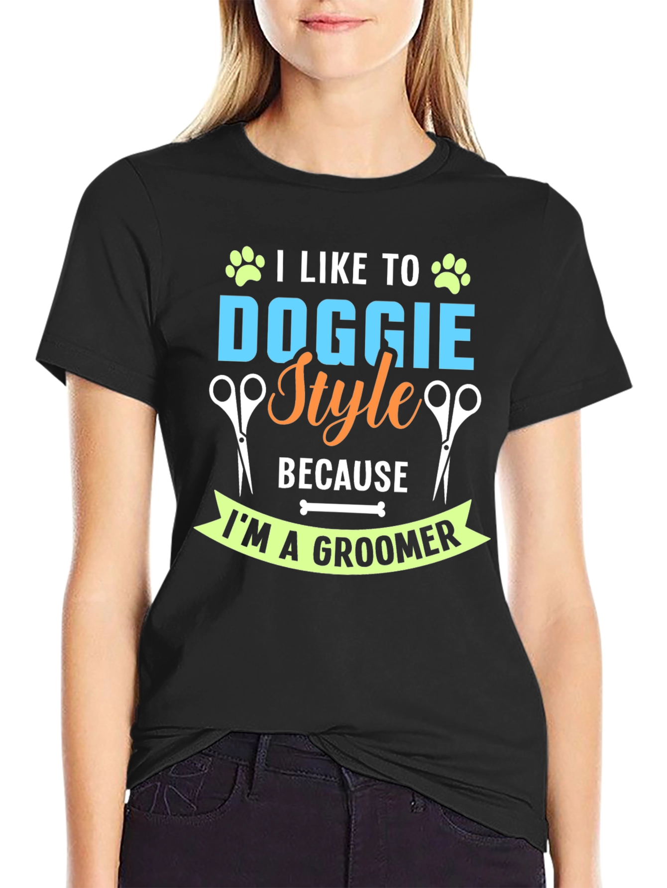 Funny Dog Groomer T-Shirt - Doggie Style