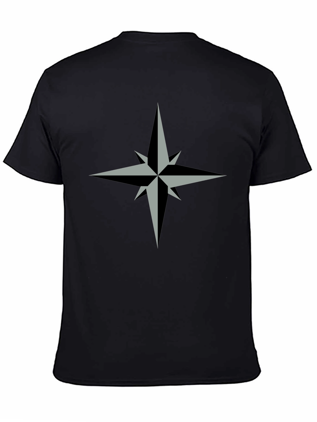 Compass Rose Graphic Tee - Stylish Black T-Shirt