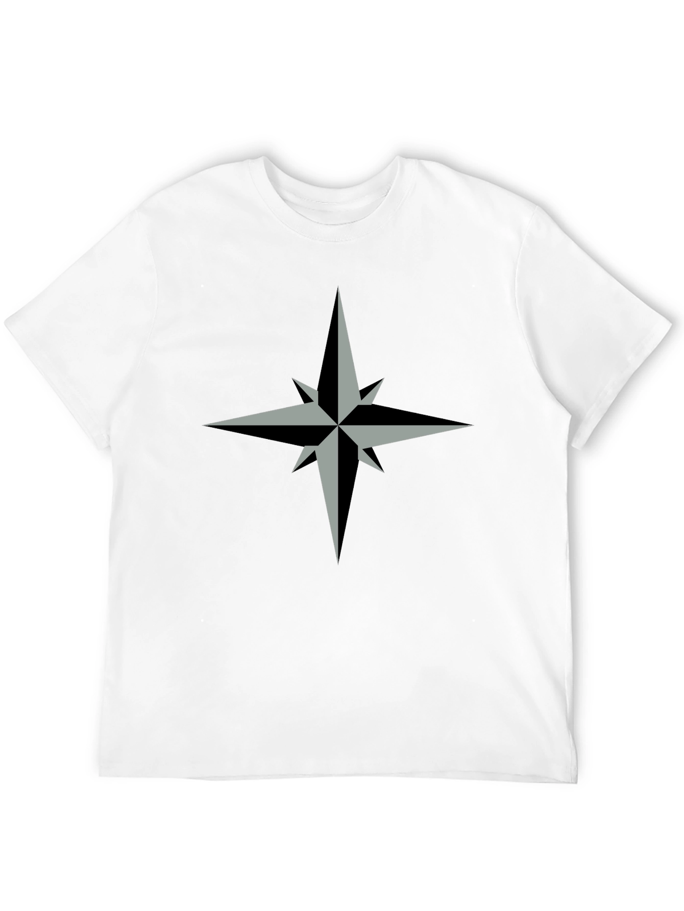 Compass Rose Graphic Tee - Stylish Black T-Shirt