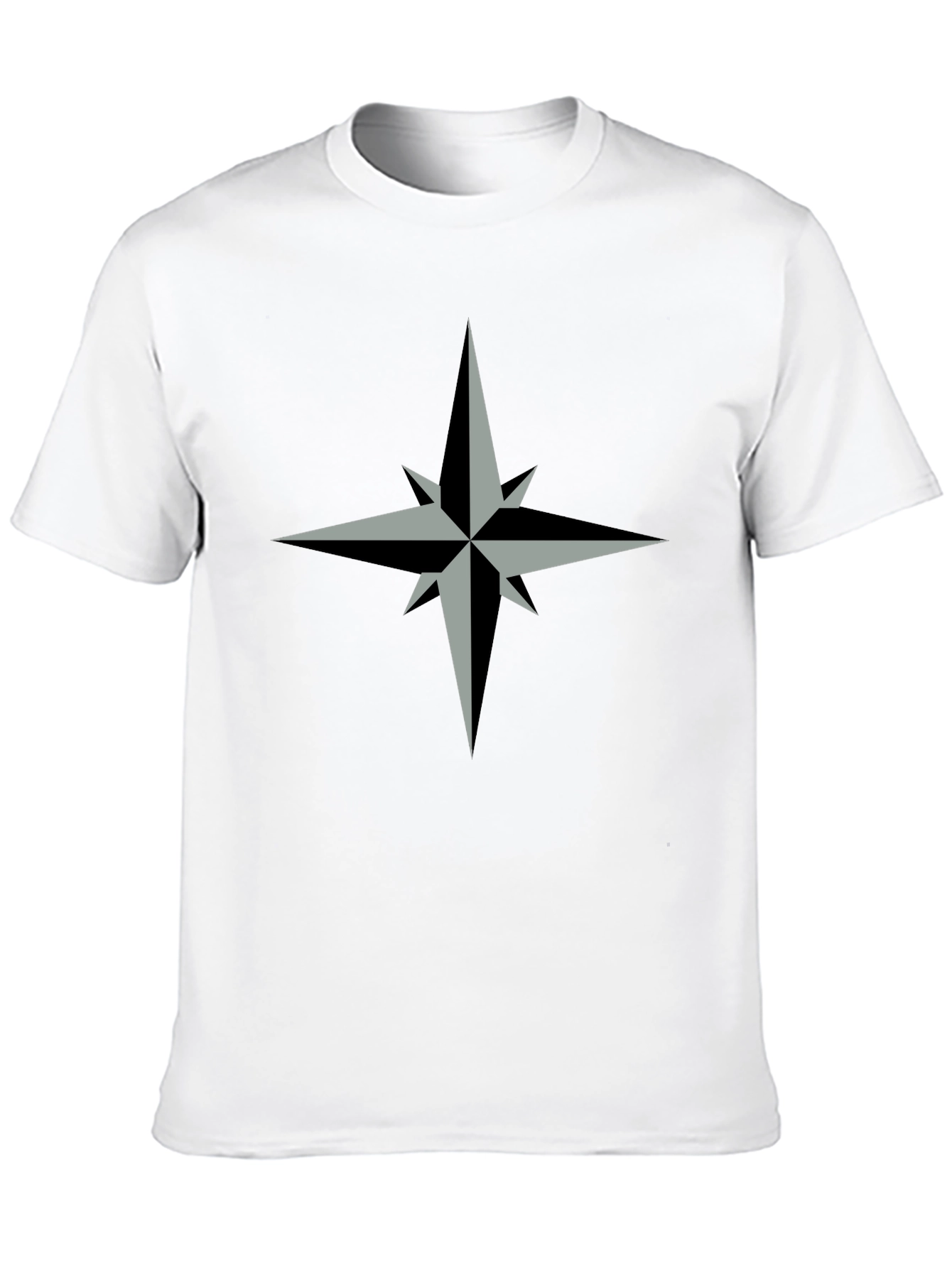 Compass Rose Graphic Tee - Stylish Black T-Shirt