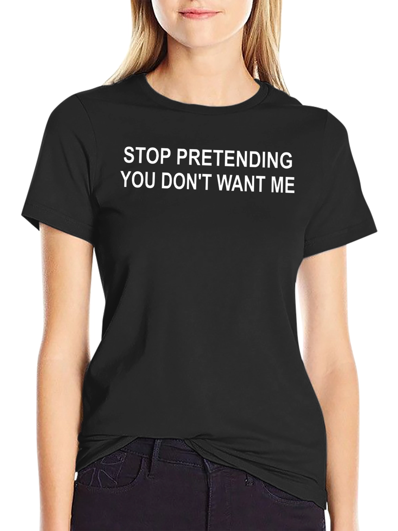 Stop Pretending Mens Black T-Shirt