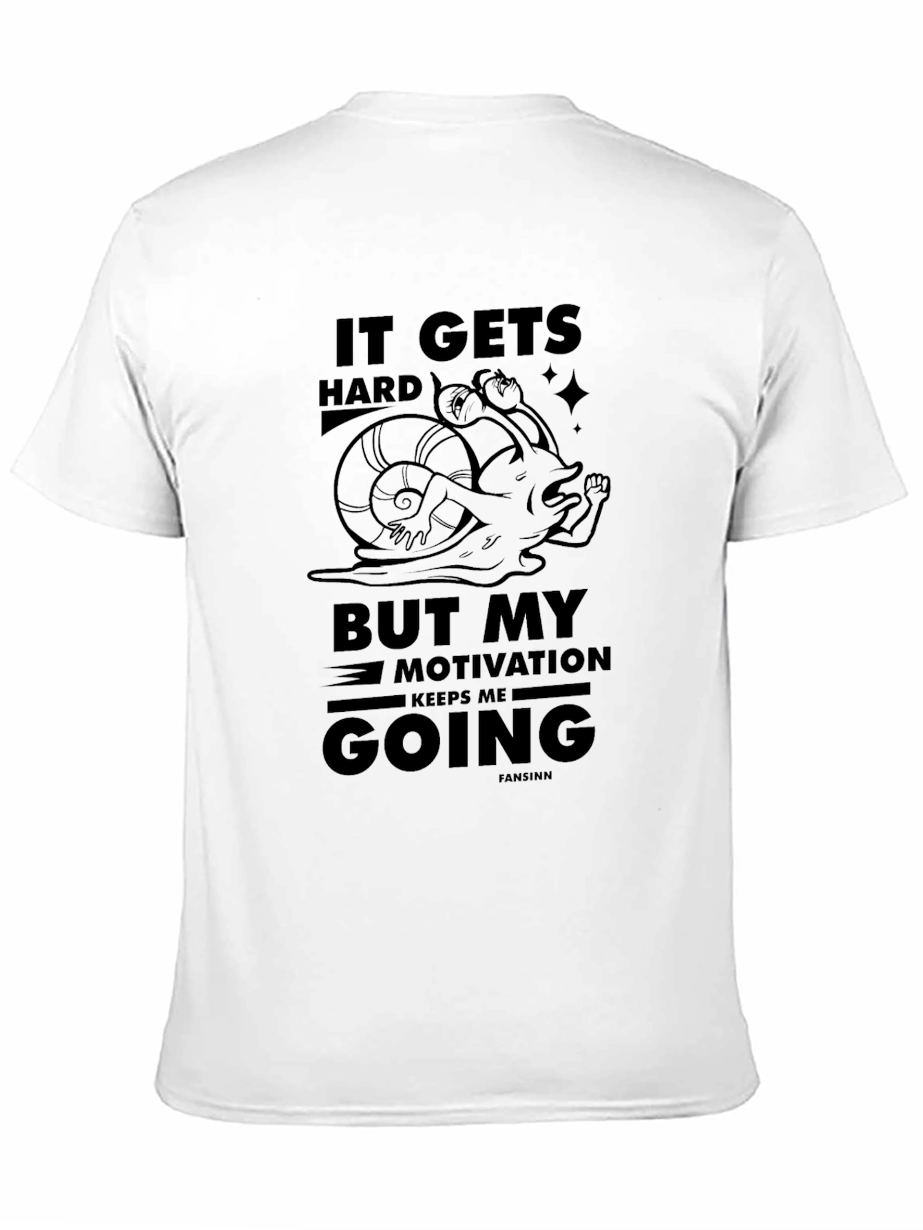 Motivational Snail Black T-Shirt