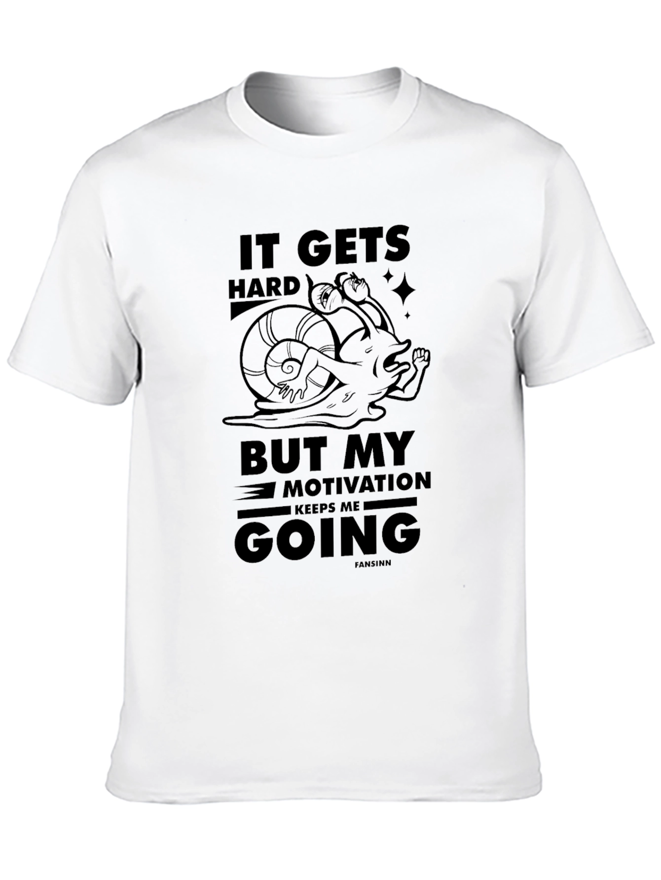 Motivational Snail Black T-Shirt