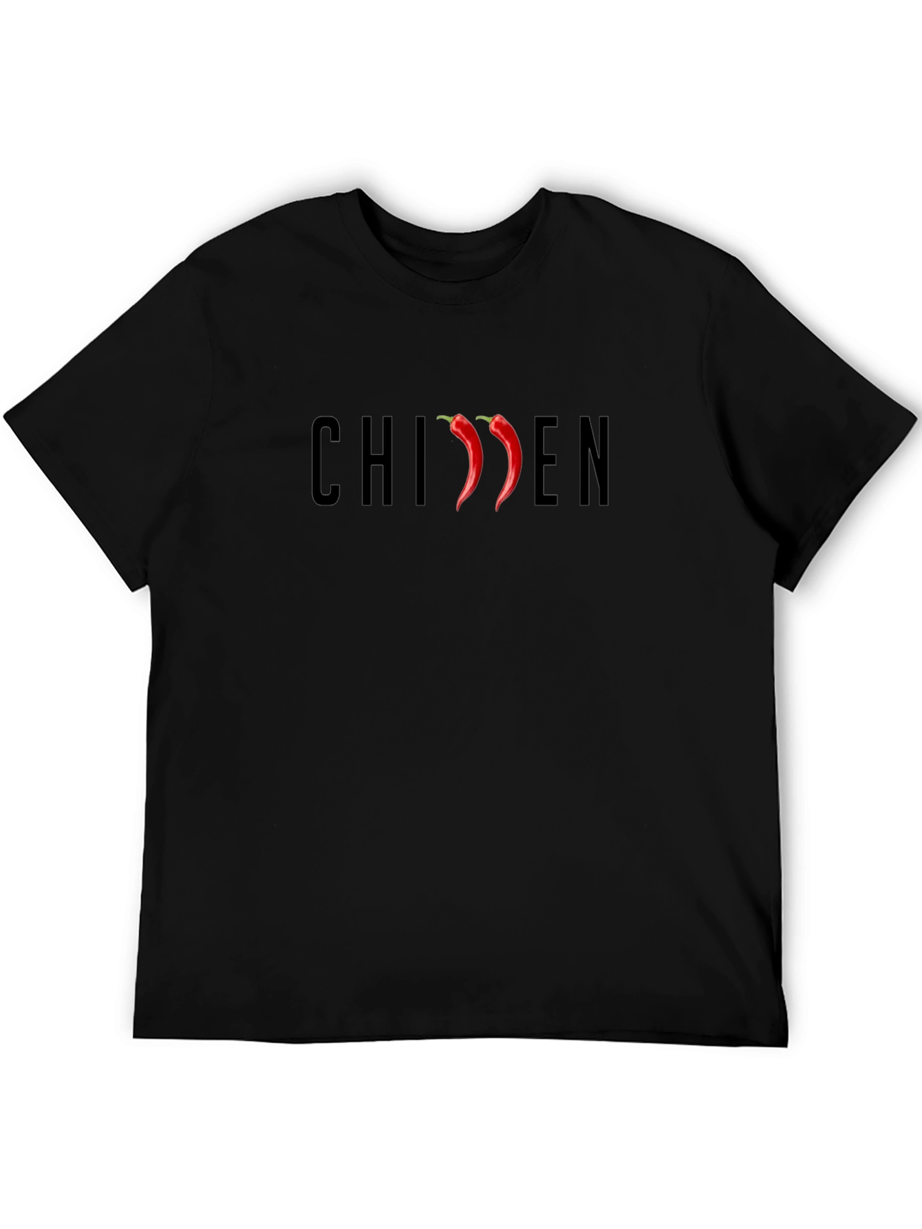 Chilli Pepper Graphic Black T-Shirt