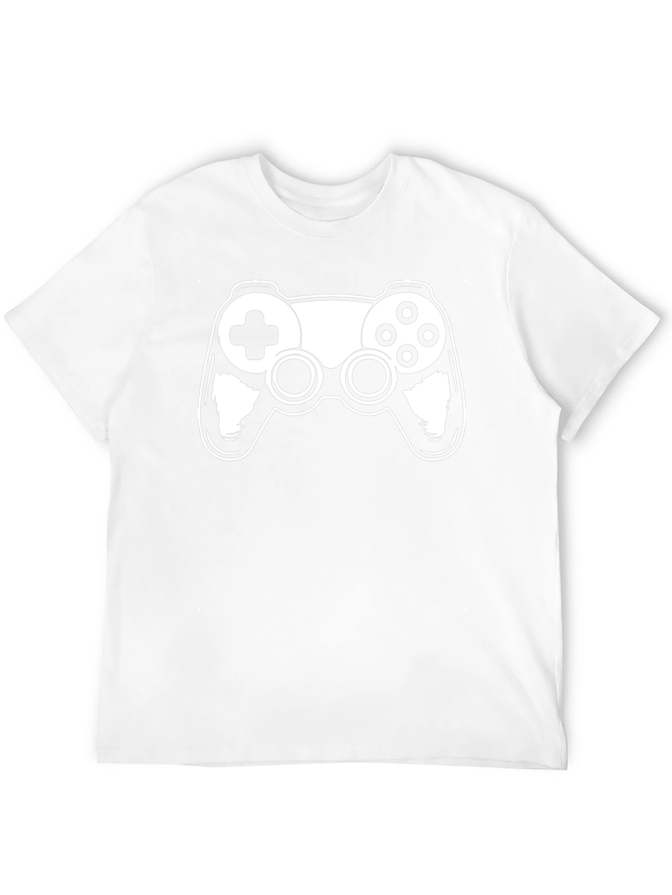 Gamers Black T-Shirt with White Controller Graphic