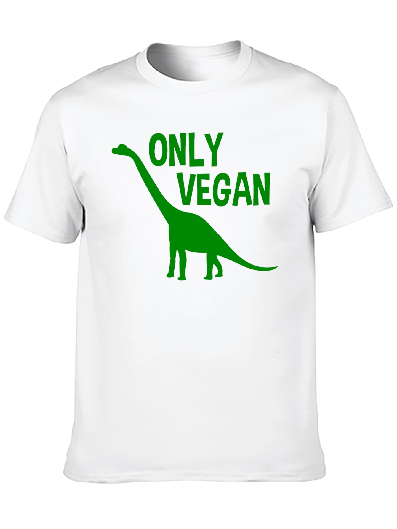 Vegan Dinosaur T-Shirt - Black Cotton Tee