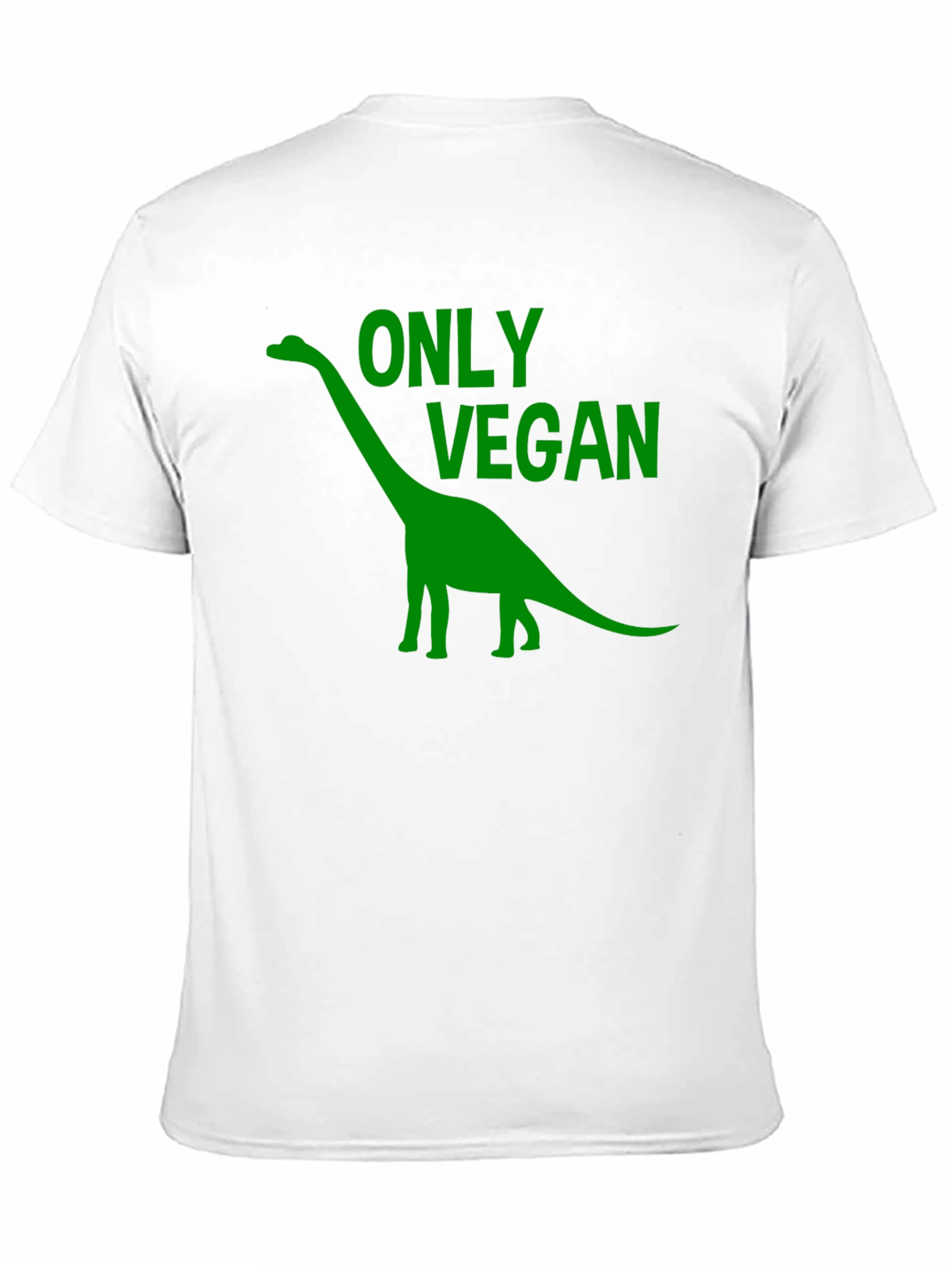 Vegan Dinosaur T-Shirt - Black Cotton Tee