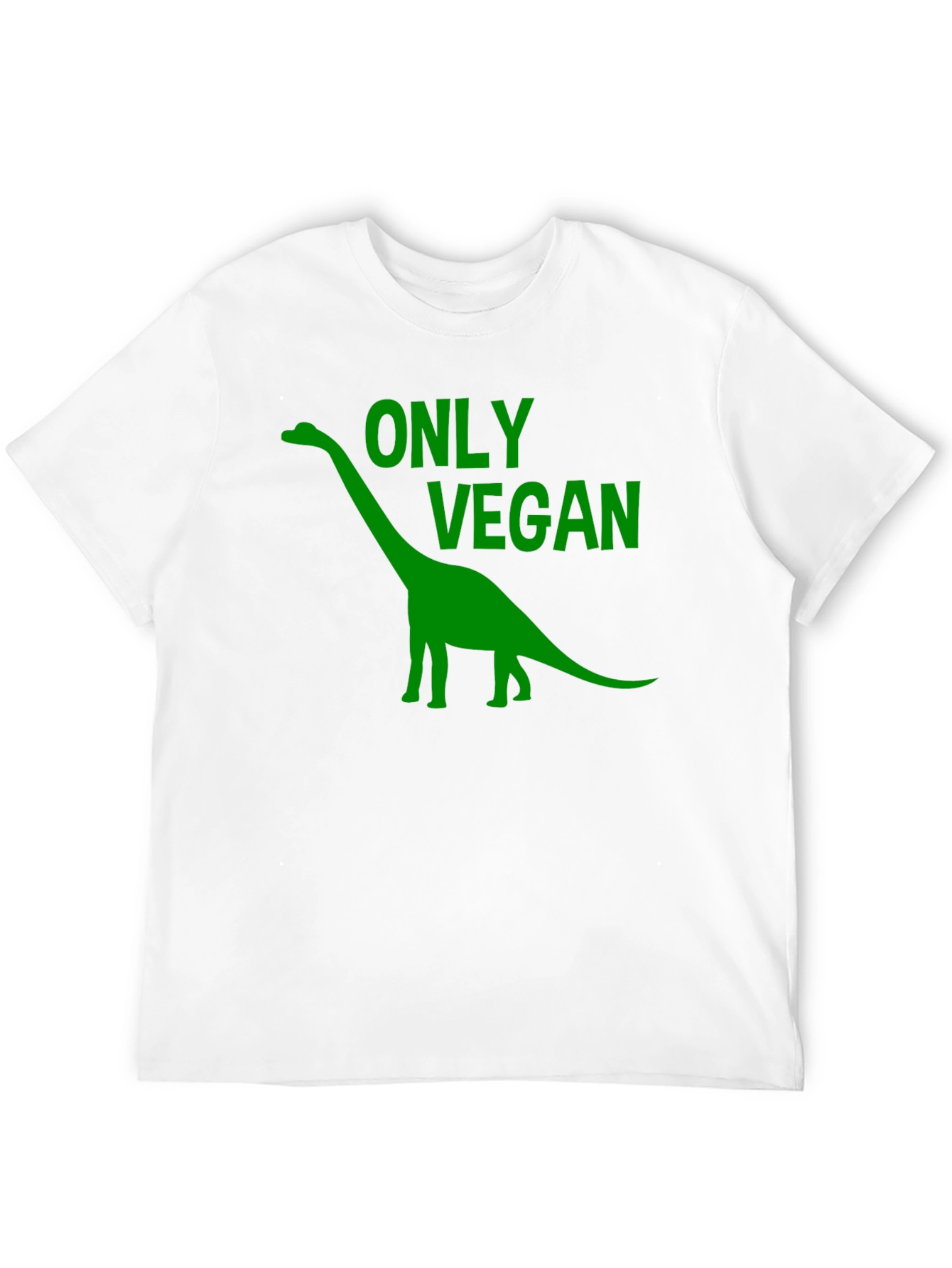 Vegan Dinosaur T-Shirt - Black Cotton Tee