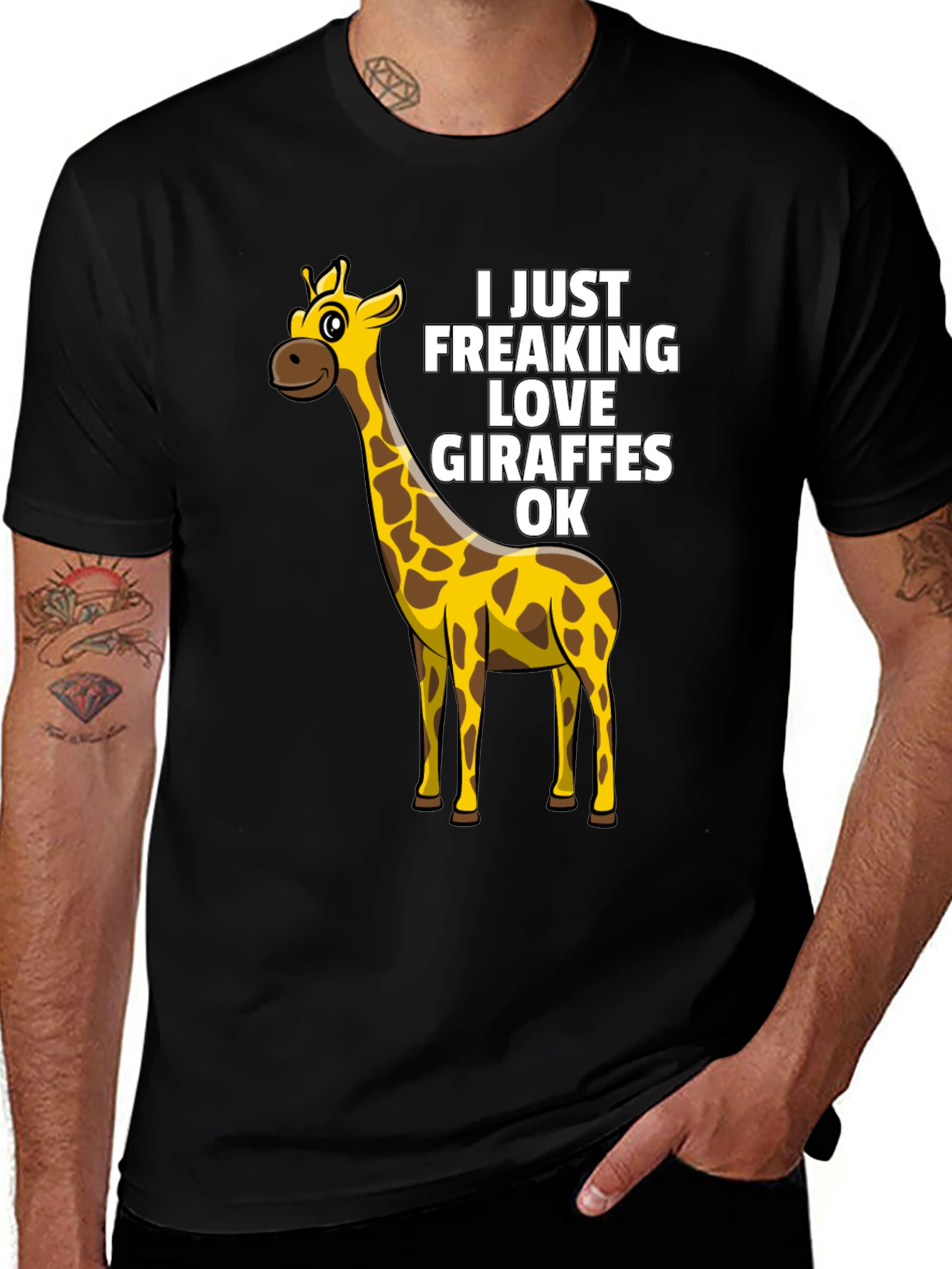 Giraffe Lover T-Shirt - Funny Graphic Tee