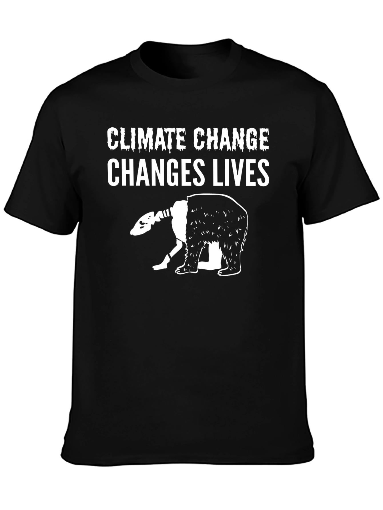 Climate Change Bear Graphic T-Shirt