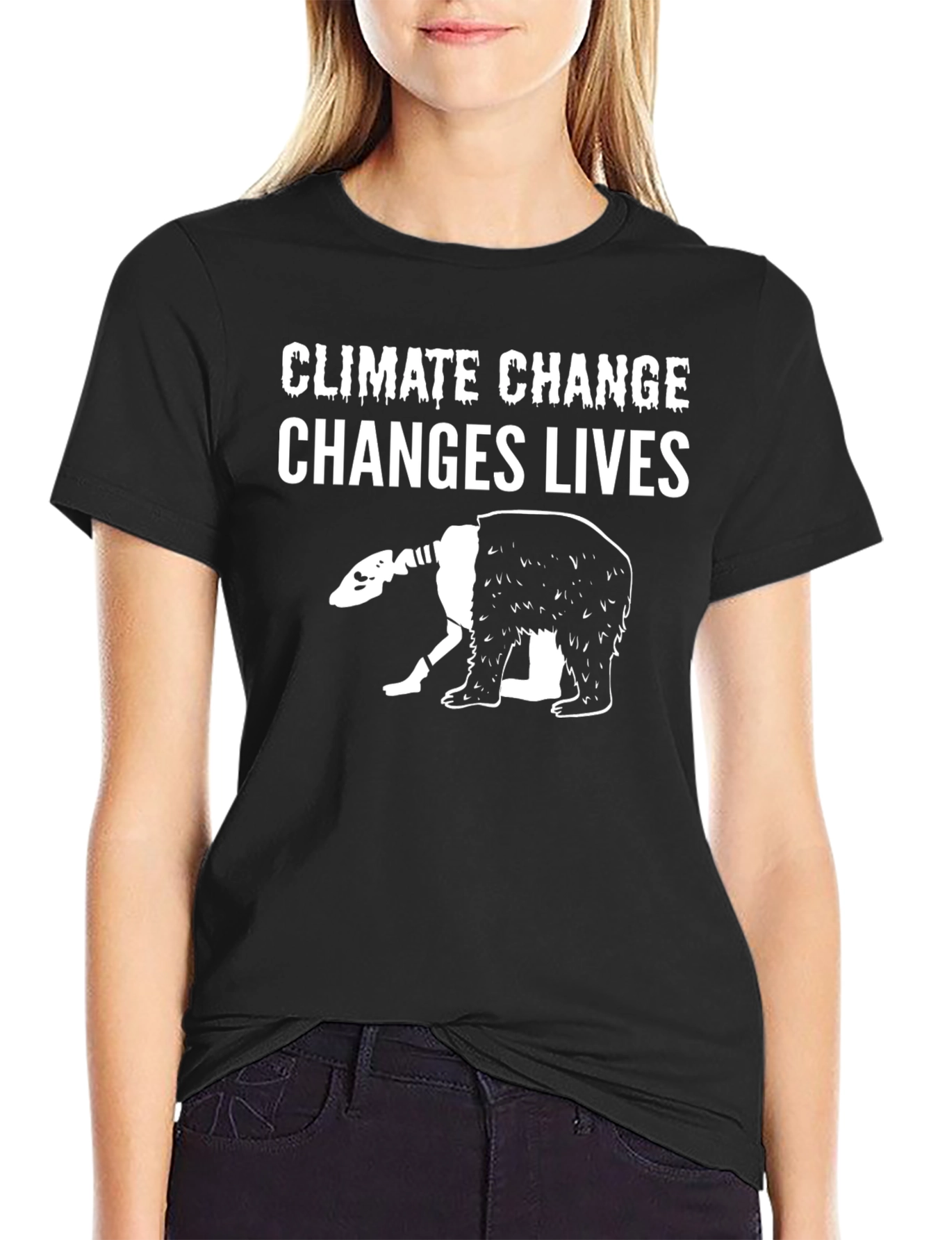 Climate Change Bear Graphic T-Shirt