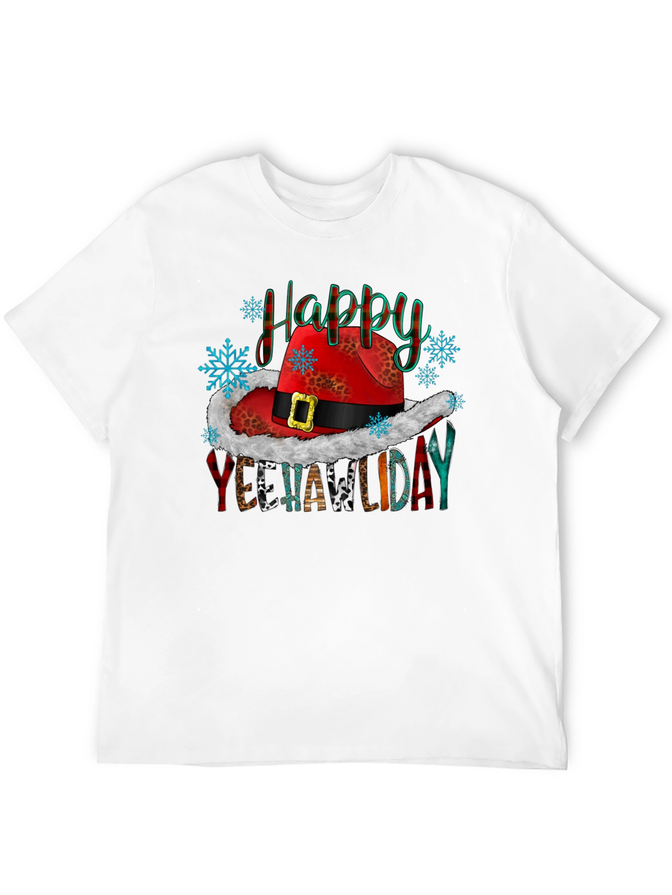 Happy Yeehawlidays T-Shirt Cowboy Christmas Tee
