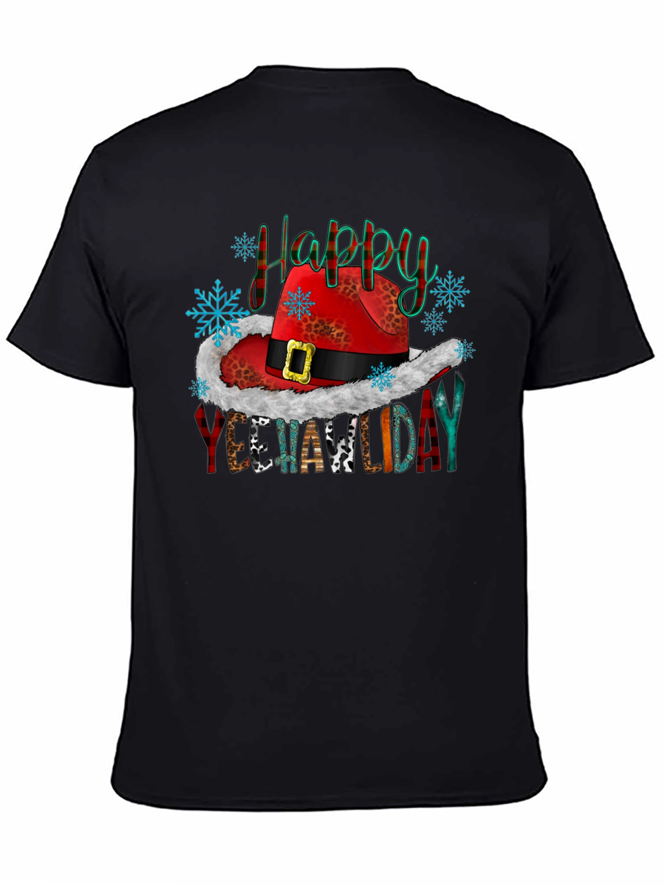 Happy Yeehawlidays T-Shirt Cowboy Christmas Tee