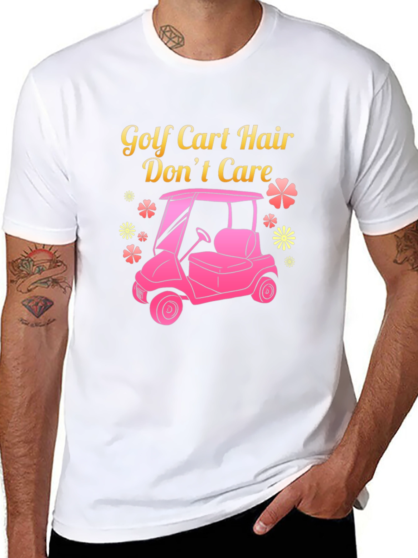 Golf Cart Hair Dont Care Tee