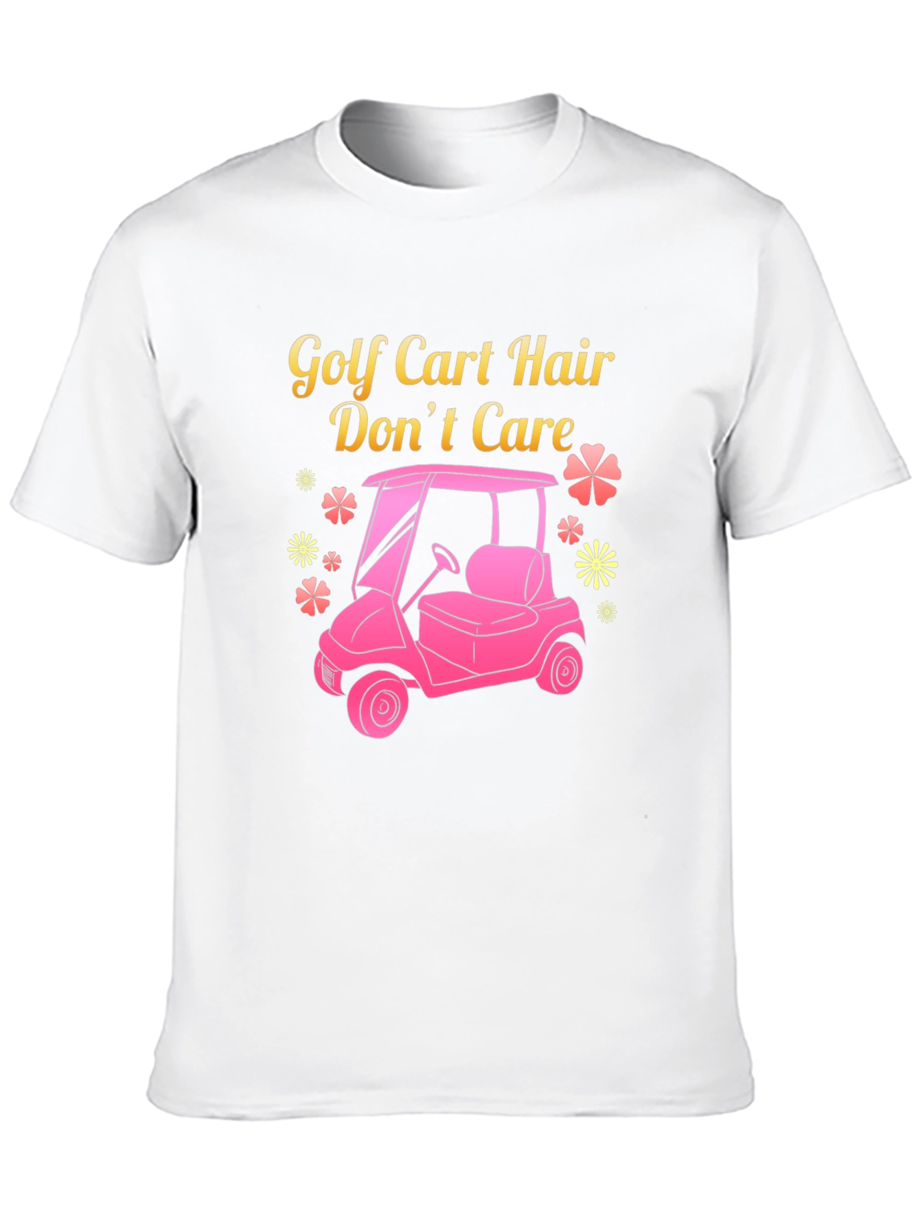 Golf Cart Hair Dont Care Tee