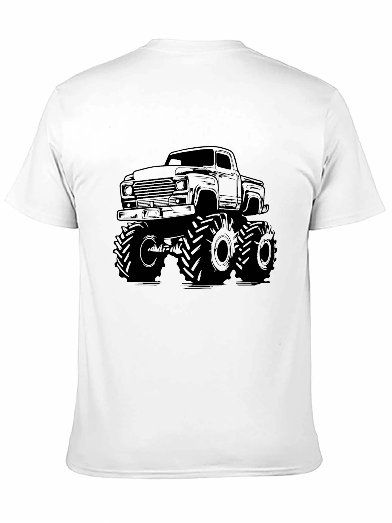 Monster Truck Graphic Tee - Black Cotton T-Shirt