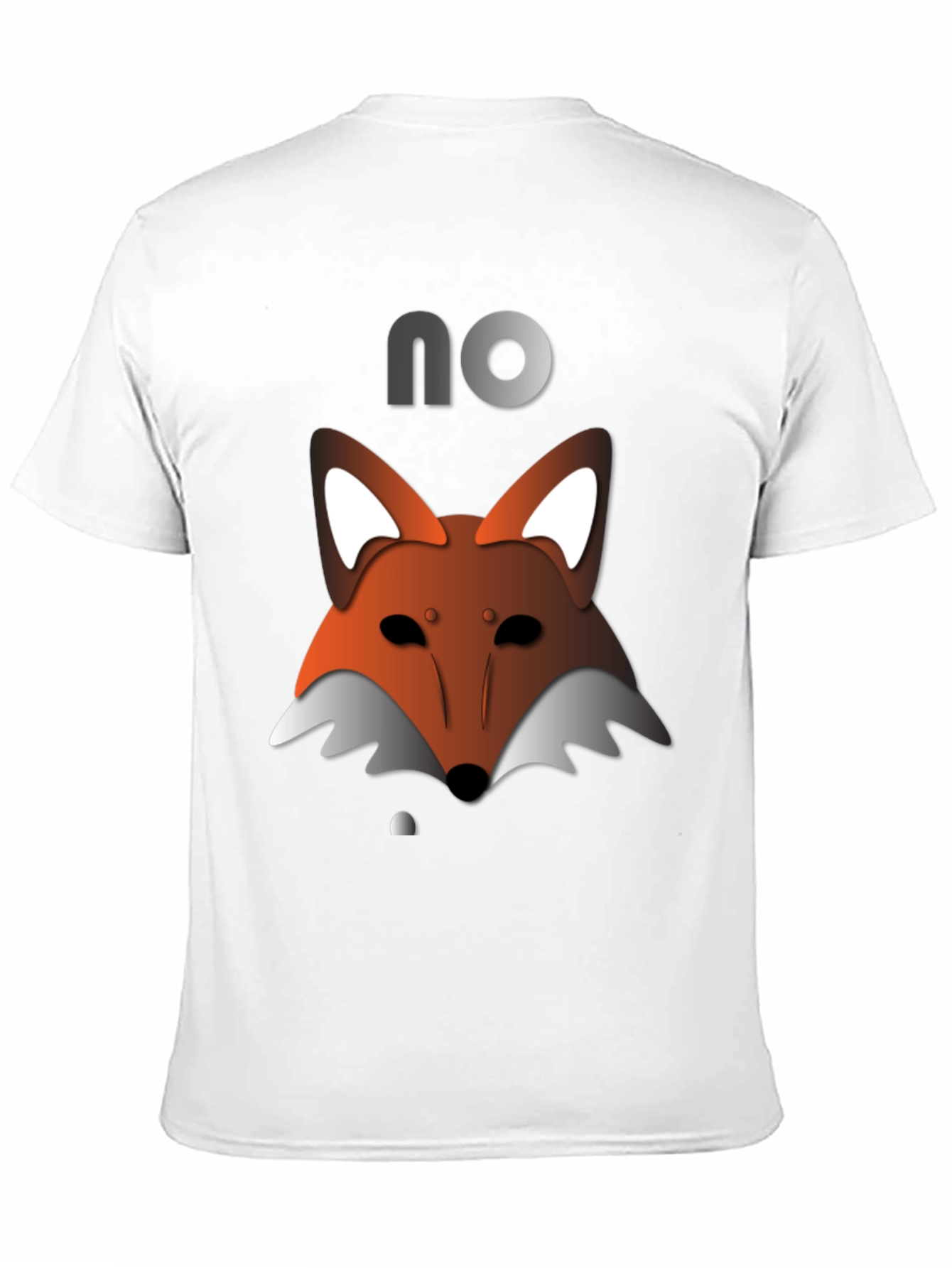 Mens Black T-Shirt with Fox Graphic & NO
